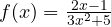 f(x)=\frac{2x-1}{3x^2+5}