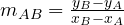 m_{AB}=\frac{y_B-y_A}{x_B-x_A}