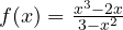 f(x)=\frac{x^3-2x}{3-x^2}